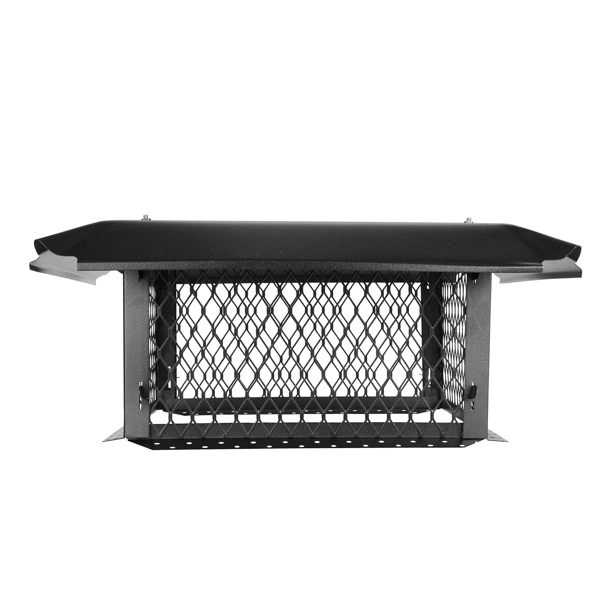 Draft King, 14in. x 14in. Black Galvanized Multi-Flue Chimney Cap, Included (qty.) 1 Material Steel, Model# BBT1414K-10W